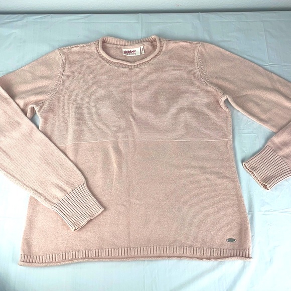 Dobber since 1974 light soft pink blush knot sweater women’s size Medium cozy - Picture 1 of 12